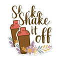 (2 Pack) Shake it Off Stickers - Motivational Stickers - Inspirational Quote Stickers - 5" On Longest Side - Sticks to Any Smooth Flat Surface - Made in USA - BMCS3035