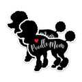 (2 Packs) Poodle Mom Stickers - Poodle Mom Dog Breed Decals - 5 Inches On Longest Side - Premium Vinyl Decal - Sticks to Any Smooth Flat Surface - Made in USA - BMCS2513