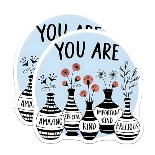(2 Pack) Amazing Special Kind Stickers - Important Kind - You are Precious - Inspirational Stickers - 5" On Longest Side - Sticks to Smooth Flat Surfaces - Made in USA - BMCS6564
