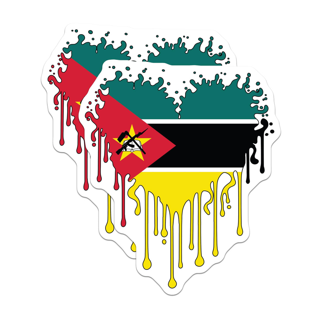 (2 Pack) Mozambique Flag Magnets - Heart Shaped Magnet - Patriotic Decor - 5" On Longest Side - Premium Magnet - for Cars, Refrigerators, Toolboxes, Lockers - Made in USA - MAG18686
