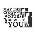 (2 Pack) Golf Course Quote Stickers - Funny Golf Stickers - Golfing Decal Stickers - 5" On Longest Side - Sticks to Smooth Flat Surfaces - Made in USA - BMCS5165