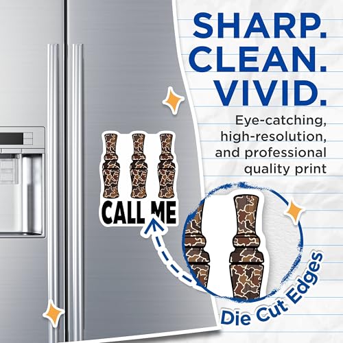 (2 Pack) Call Me Magnets Magnets - Hunting Duck Call Decor - 5" On Longest Side - Made in USA - Sticks to Refrigerators & Metal Surfaces - MAG8624