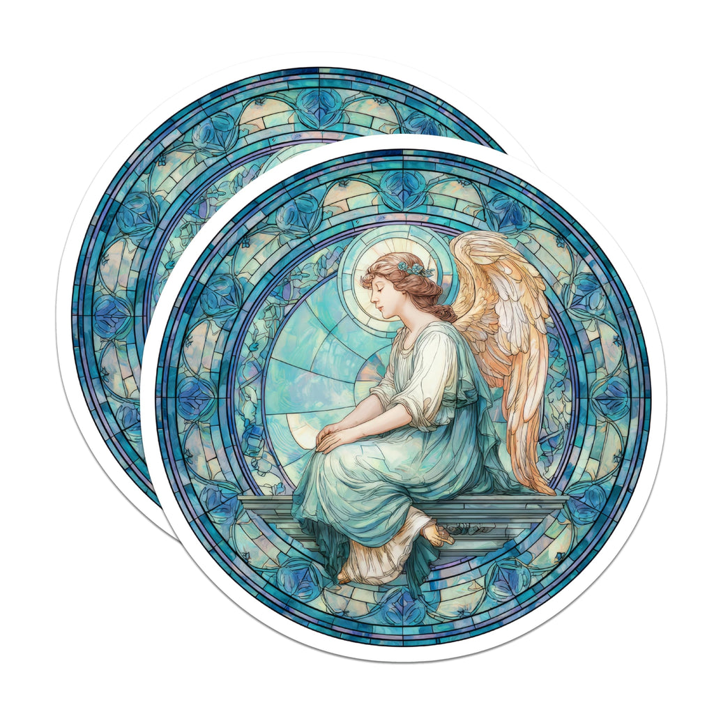 (2 Pack) Angel Magnets - Religious Home Decor - Spiritual Art Refrigerator Decal - 5" On Longest Side - Premium Magnet - for Cars, Refrigerators, Toolboxes, Lockers - Made in USA - MAG15531
