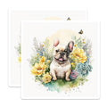 (2 Pack) Bulldog Floral Magnets - Frenchie Dog Art - Refrigerator Magnets - 5" On Longest Side - Premium Magnet - for Cars, Refrigerators, Toolboxes, Lockers - Made in USA - MAG15055