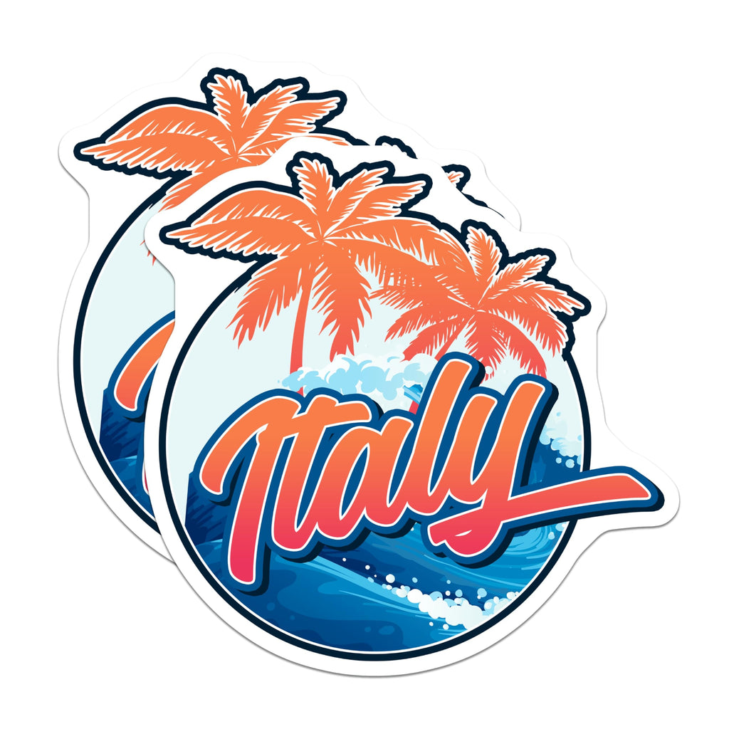 (2 Pack) Italy Magnets - Italian Souvenir - Travel Magnets - 5" On Longest Side - Premium Magnet - for Cars, Refrigerators, Toolboxes, Lockers - Made in USA - MAG17264