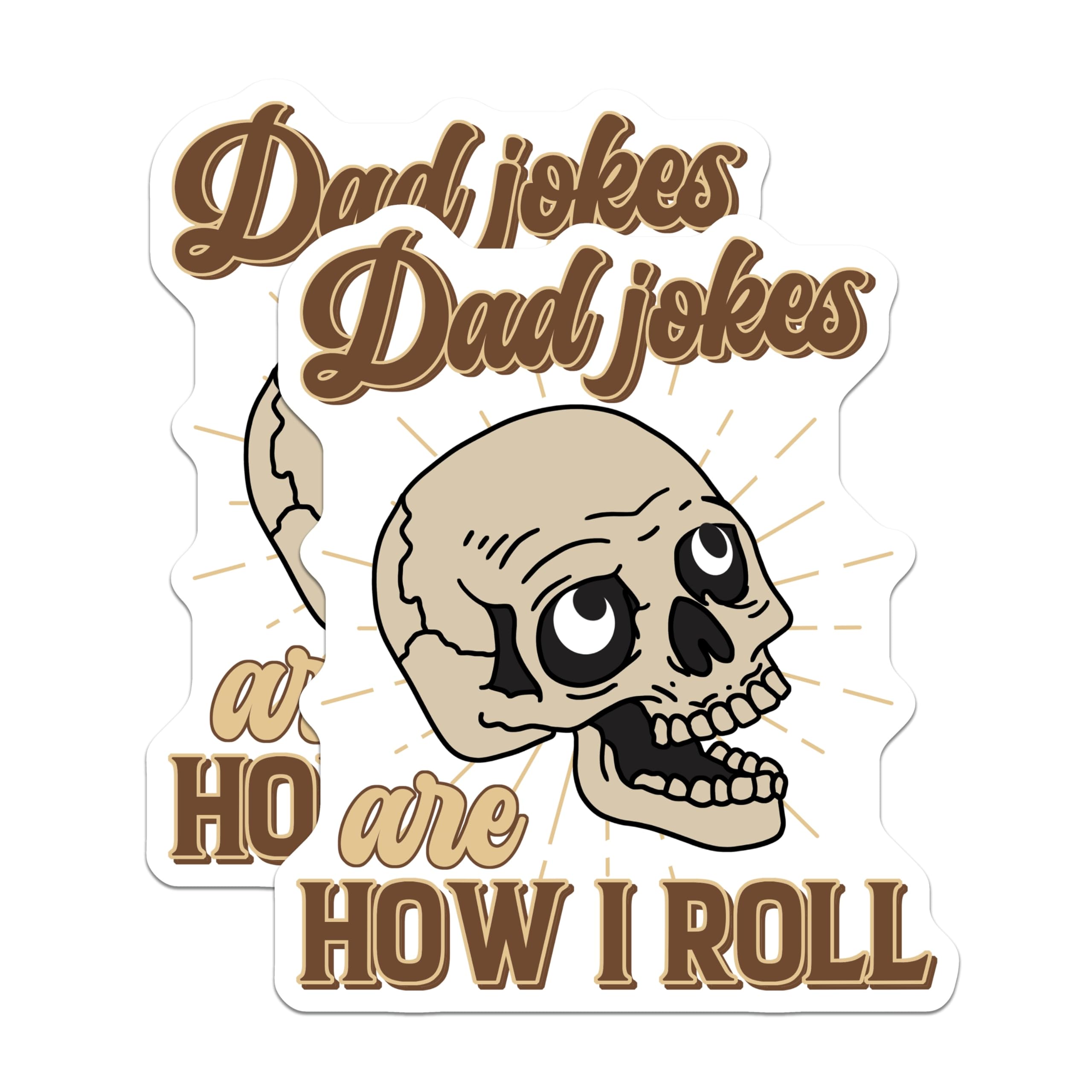 (2 Pack) Dad Jokes Magnets - Skull Humor - Funny Refrigerator Magnets - 5" On Longest Side - Premium Magnet - for Cars, Refrigerators, Toolboxes, Lockers - Made in USA - MAG17533