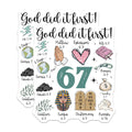 (2 Pack) God Did It First Magnets - Religious Verse Magnet Set - Bible Verse Fridge Decor - 5" On Longest Side - Premium Magnet - for Cars, Refrigerators, Toolboxes, Lockers - Made in USA - MAG16406