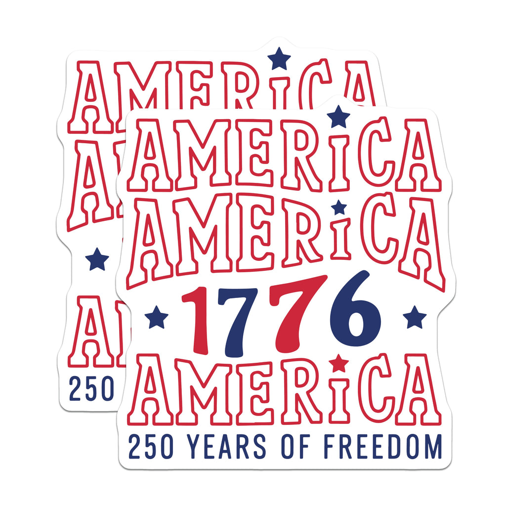 (2 Pack) America 1776 Magnets - Patriotic Decor - Independence Day - Veteran's Day Celebration - 5 Inches On Longest Side - Thick Durable Magnet - Made in USA - MAG36487