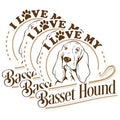 (3 Pack) Basset Hound Decals - Dog Breed Lover - Pet Owner Accessory - 3 Inches On Longest Side - Easy Peel & Apply - Made in USA - 3MCS1752