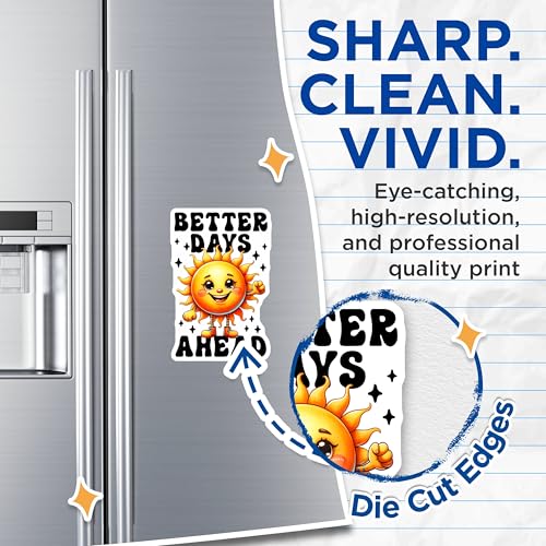 (2 Pack) Better Days Ahead Magnets - Inspirational Quote - Cheer Up Message - 5" On Longest Side - for Cars, Fridges, Toolboxes - Made in USA