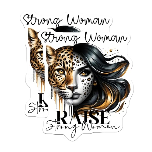 (2 Pack) Strong Woman Magnets Magnets - Motivational Decor - 5" On Longest Side - Made in USA - Sticks to Refrigerators & Metal Surfaces - MAG9248