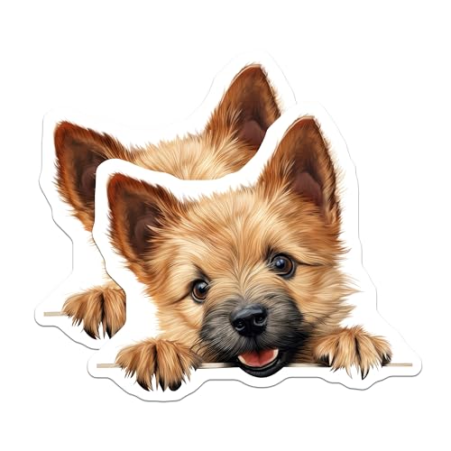(2 Pack) Puppy Face Fridge Decor Magnet - 5" On Longest Side - Sticks to Smooth Flat Surfaces - Made in USA - MAG10237