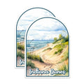 (2 Pack) Indiana Dunes National Park Bumper Magnet - US National Park - Choose from 63 Parks - 5" On Longest Side - Decal for Car Bumper, Laptop, Water Bottle, Wall, and Window - MAG1566