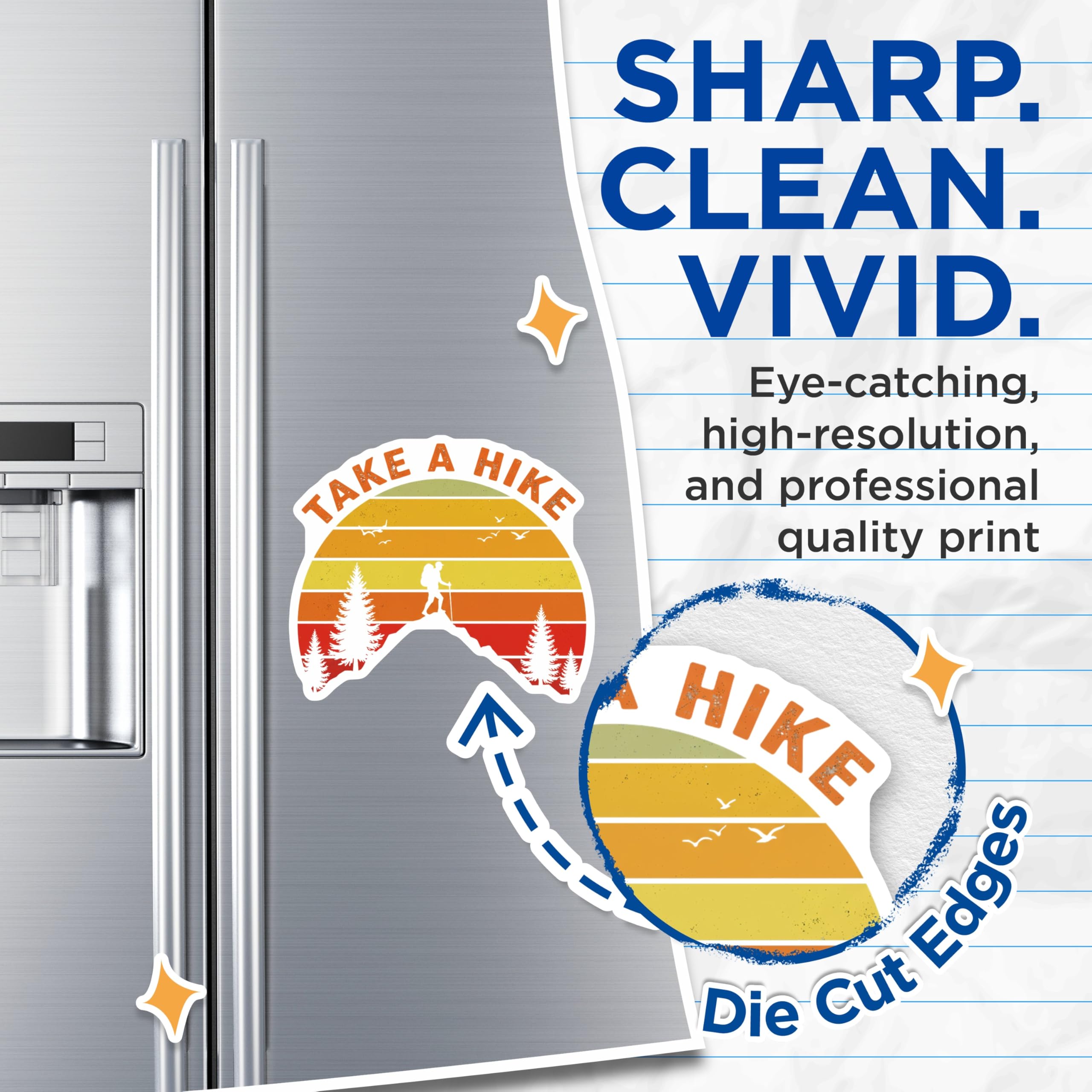(2 Pack) Take A Hike Magnets - Hiking Adventure - Outdoorsy Home Decor - 5" On Longest Side - Premium Magnet - for Cars, Refrigerators, Toolboxes, Lockers - Made in USA - MAG17003