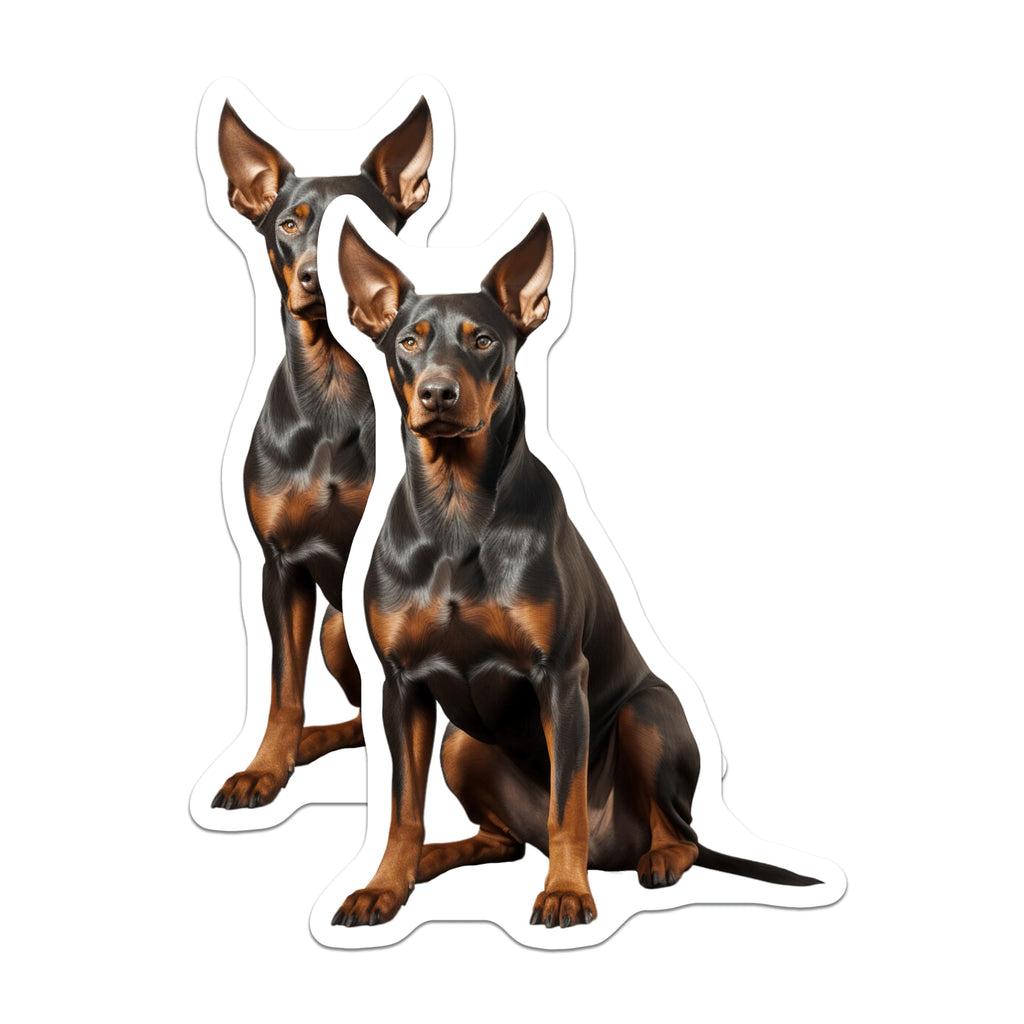 (2 Pack) Doberman Pinscher Dog Magnets - Pet Lover Accessory - Dog Breed Owner Decor - 5 Inches On Longest Side - Thick Durable Magnet - Made in USA - MAG28165