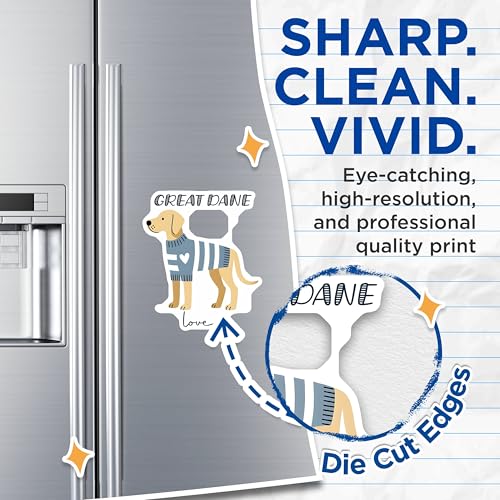 (2 Pack) Great Dane Love Magnets - Dog Art - Cute Puppy Decor - Pet Lover Accessories - Dog Enthusiast Collection - 5" On Longest Side - for Cars, Fridges, Toolboxes - Made in USA - MAG7304