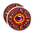 (2 Pack) Cosmic Eye Magnets - Stained Glass Vision Art - Mystical Mandala Decor - 5 Inches On Longest Side - Thick Durable Magnet - Made in USA - MAG20990