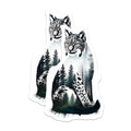 (2 Pack) Lynx Cat Magnets - Forest Scene - Wildlife Art - Refrigerator Magnet - 5" On Longest Side - Premium Magnet - for Cars, Refrigerators, Toolboxes, Lockers - Made in USA - MAG15882