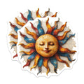 (2 Pack) Celestial Sun Face Magnets - Puzzle Art Design - Bohemian Kitchen Decor - 5 Inches On Longest Side - Thick Durable Magnet - Made in USA - MAG24238