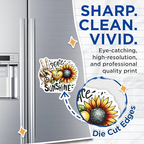 (2 Pack) Peace Love Sunshine Magnets - Sunflower Decor - 5" On Longest Side - for Cars, Fridges, Toolboxes - Made in USA - MAG7975