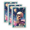 (3 Pack) Philosopher Skull Decals - Tarot Card Sticker - Laptop Decal Art - 3 Inches On Longest Side - Easy Peel & Apply - Made in USA - 3MCS4242