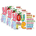 (3 Pack) Motivational Decals - You are Kind - Positive Affirmations Stickers - 3 Inches On Longest Side - Easy Peel & Apply - Made in USA - 3MCS2397