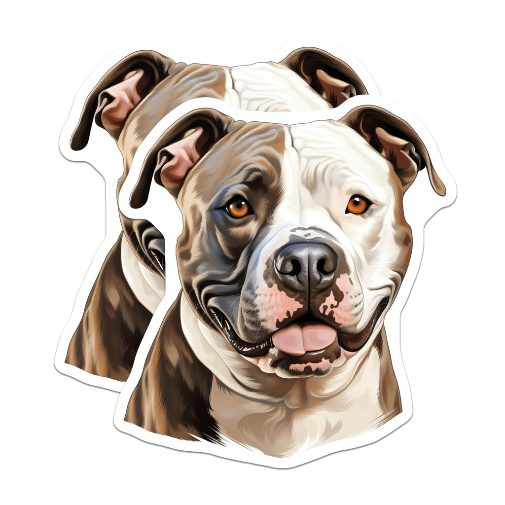 (2 Pack) American Bulldog Magnets - Pitbull Dog Mom Decor - Pet Lover Refrigerator Locker Magnets - 5 Inches On Longest Side - Thick Durable Magnet - Made in USA - MAG30584