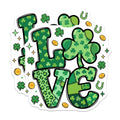 (2 Pack) St Patricks Day Magnets - Shamrock Love Design - Lucky Clover Decor - 5" On Longest Side - Premium Magnet - for Cars, Refrigerators, Toolboxes, Lockers - Made in USA - MAG16850