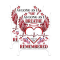 (2 Pack) As Long As I Breathe Youll Be Remembered Stickers - Heart Wings - Memorial - 5" On Longest Side - Sticks to Smooth Flat Surfaces - Made in USA - BMCS6131