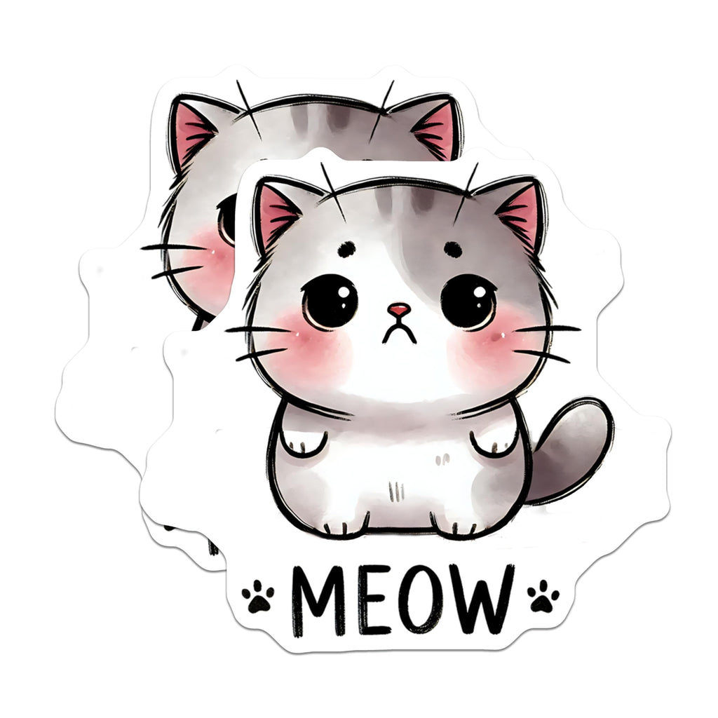 (2 Pack) Cat Magnets - Cute Kitten Decor - Fridge Refrigerator Magnets - 5" On Longest Side - Premium Magnet - for Cars, Refrigerators, Toolboxes, Lockers - Made in USA - MAG15306