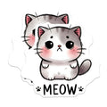 (2 Pack) Cat Magnets - Cute Kitten Decor - Fridge Refrigerator Magnets - 5" On Longest Side - Premium Magnet - for Cars, Refrigerators, Toolboxes, Lockers - Made in USA - MAG15306