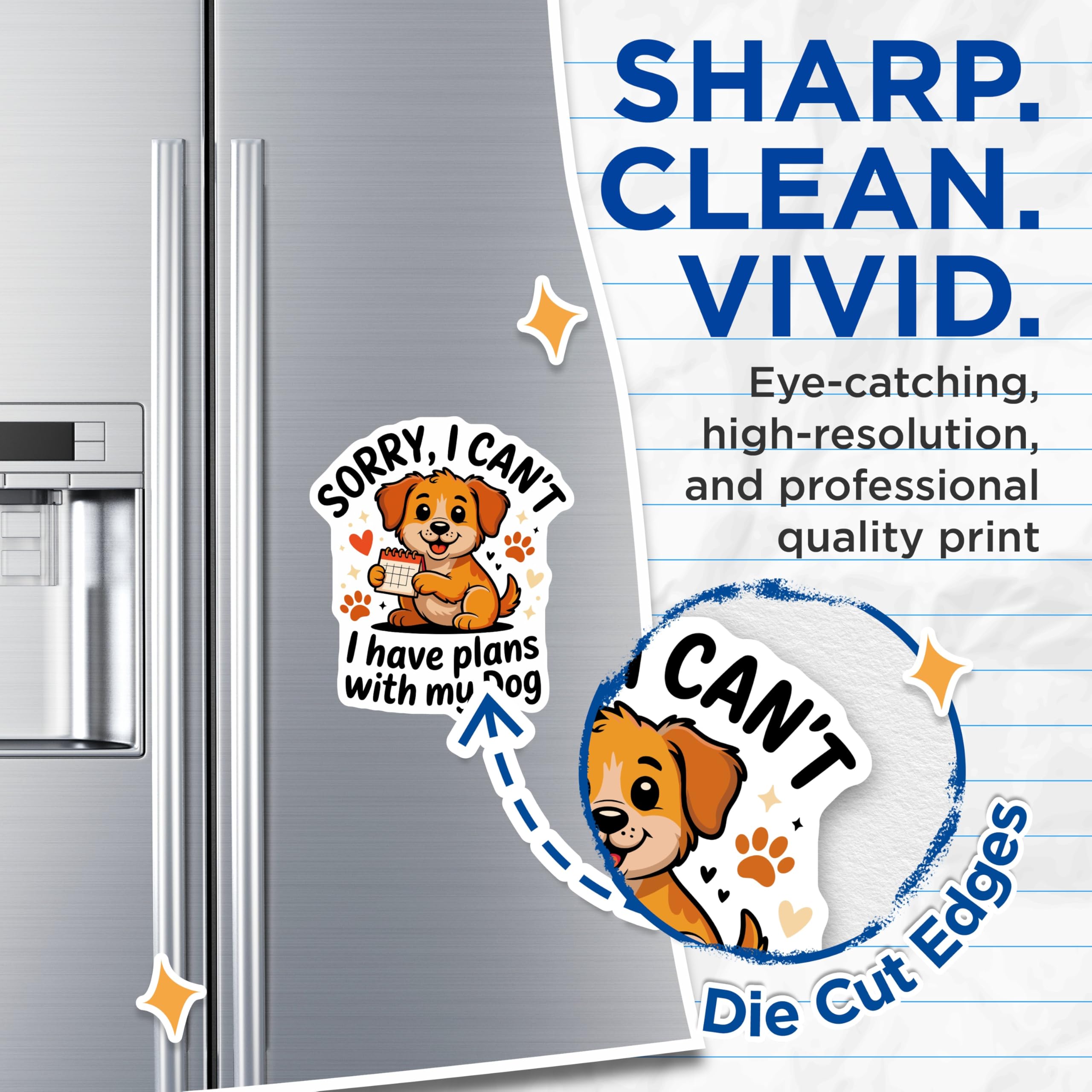 (2 Pack) Funny Dog Mom Magnets - Dog Dad Decor - Pet Owner Appreciation - Puppy Lover Refrigerator Magnets - 5 Inches On Longest Side - Thick Durable Magnet - Made in USA - MAG25526