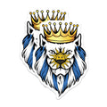 (2 Pack) Uruguay Lion King Magnets - Uruguayan Flag - Fridge Decor - Decorative Magnets - 5" On Longest Side - Premium Magnet - for Cars, Refrigerators, Toolboxes, Lockers - Made in USA - MAG17895