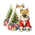 (2 Pack) Santa Pomeranian Dog Magnets - Christmas Puppy Decor - Festive Refrigerator Accessories - 5 Inches On Longest Side - Thick Durable Magnet - Made in USA - MAG23835