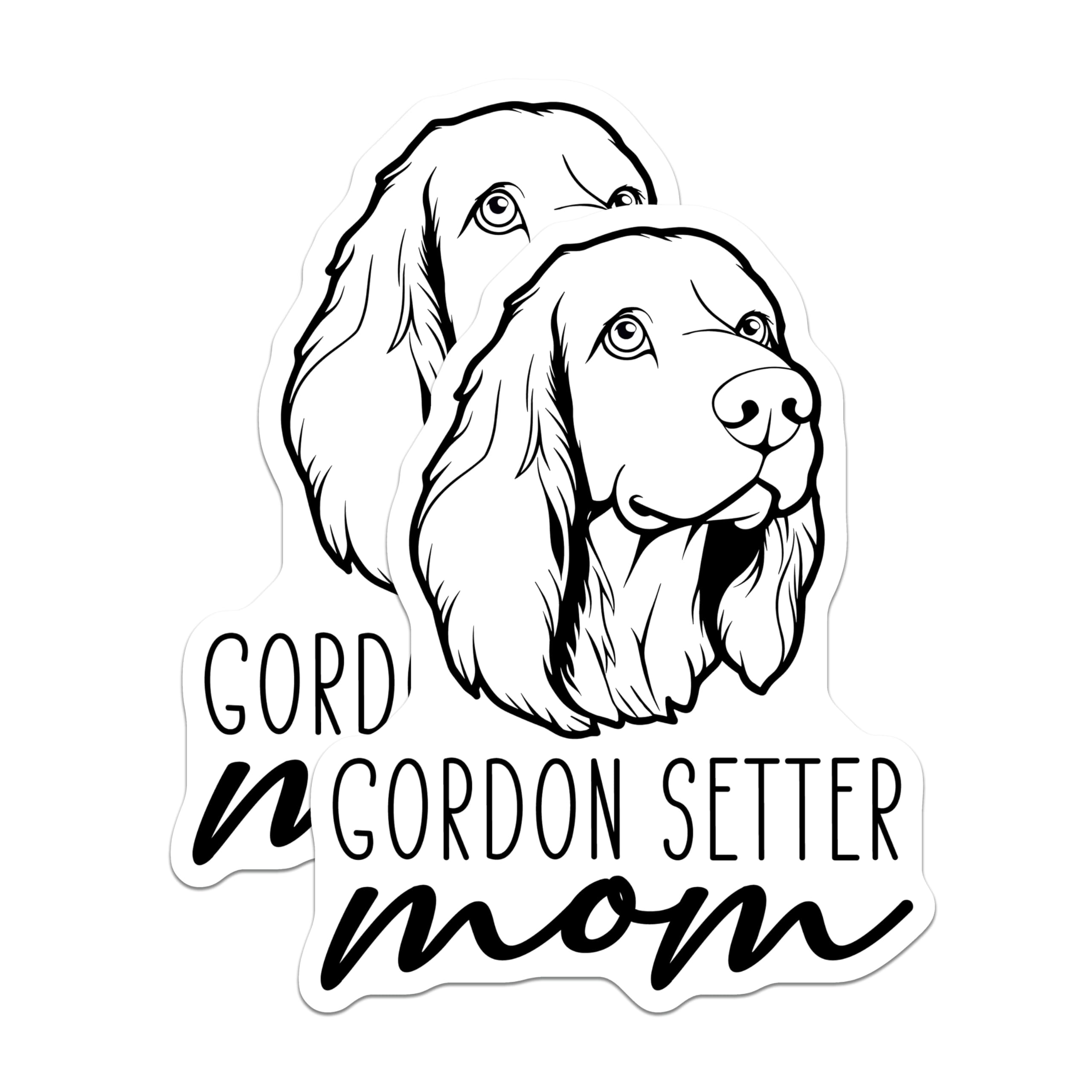 (2 Pack) Gordon Setter Mom Magnets - Dog Breed Lover - Pet Parent Accessories - Canine Owner Decals - 5 Inches On Longest Side - Thick Durable Magnet - Made in USA - MAG27023