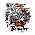 (2 Pack) Bass Brawler Magnets - Fish Lover Magnets - Fishing Enthusiast Fridge Magnets - 5" On Longest Side - for Cars, Refrigerators, Toolboxes, Lockers - Made in USA BMCS3355