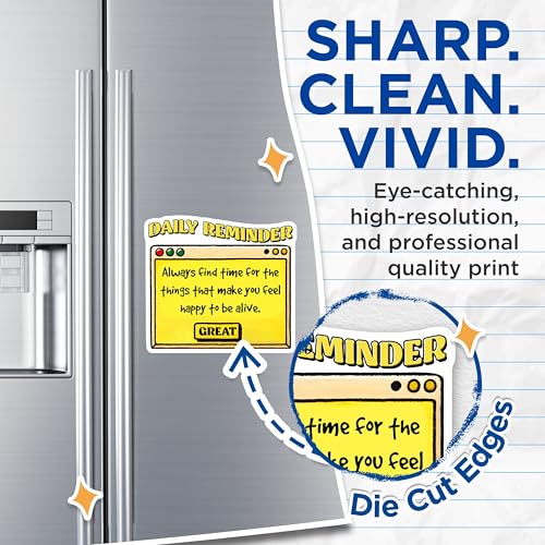 (2 Pack) Daily Reminder Magnets - Inspirational Quote - Positive Message - Uplifting Decor - 5" On Longest Side - for Cars, Fridges, Toolboxes - Made in USA - MAG8324