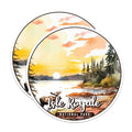 (2 Pack) Isle Royale National Park Bumper Magnet - US National Park - Choose from 63 Parks - 5" On Longest Side - Decal for Car Bumper, Laptop, Water Bottle, Wall, and Window - MAG1587