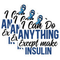 (3 Pack) Diabetes Awareness Decals - Insulin Dependent - Type 1 Type 2 - Laptop Decals - 3 Inches On Longest Side - Easy Peel & Apply - Made in USA - 3MCS2600