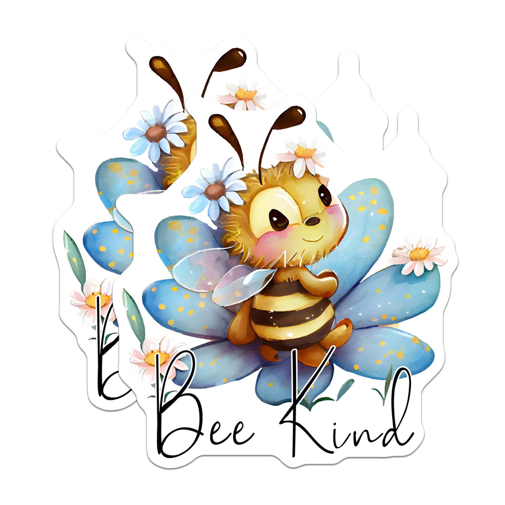 (2 Pack) Bee Kind Magnets - Cute Honey Bee - Inspirational Refrigerator Magnets - 5" On Longest Side - Premium Magnet - for Cars, Refrigerators, Toolboxes, Lockers - Made in USA - MAG16642