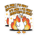 (2 Pack) It's Fine Magnets - Funny Goose Magnet - Sarcastic Quote Fridge Magnets - 5" On Longest Side - Premium Magnet - for Cars, Refrigerators, Toolboxes, Lockers - Made in USA - MAG15378