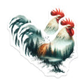 (2 Pack) Rooster Magnets - Chicken Refrigerator Magnet - Forest Silhouette Magnets - 5" On Longest Side - Premium Magnet - for Cars, Refrigerators, Toolboxes, Lockers - Made in USA - MAG14361