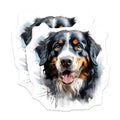 (2 Pack) Bernese Mountain Dog Magnets - Watercolor Dog Art - Pet Lover Home Decor - 5 Inches On Longest Side - Thick Durable Magnet - Made in USA - MAG29492