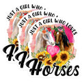(3 Pack) Horse Lover Decals - Floral Horse Art - Girl Who Loves Horses Decal - 3 Inches On Longest Side - Easy Peel & Apply - Made in USA - 3MCS4545