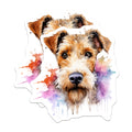 (2 Pack) Wire Fox Terrier Magnets - Watercolor Dog Art - Terrier Lover Decor - 5 Inches On Longest Side - Thick Durable Magnet - Made in USA - MAG24042