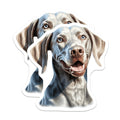 (2 Pack) Weimaraner Magnets - Weimaraner Dog Decor - Pet Lover Accessory - Dog Mom Item - 5 Inches On Longest Side - Thick Durable Magnet - Made in USA - MAG25091