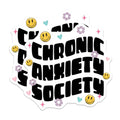 (2 Pack) Chronic Anxiety Society Magnets - Positive Vibes - 5" On Longest Side - for Cars, Fridges, Toolboxes - Made in USA - MAG7679