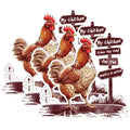 (3 Pack) Funny Chicken Decals - Poultry in Motion - Laptop Decal - 3 Inches On Longest Side - Easy Peel & Apply - Made in USA - 3MCS1462