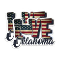 (2 Pack) Oklahoma Love State Magnets - OK State USA Flag - Choose from 50 States - 5" On Longest Side - Premium Magnet - for Cars, Refrigerators, Toolboxes, Lockers - Made in USA - MAG1442