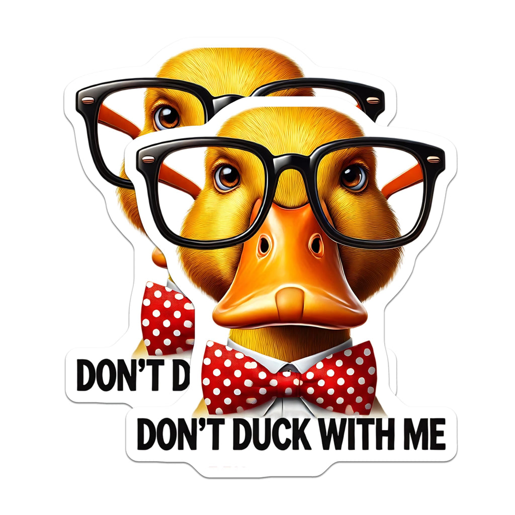 (2 Pack) Don't Duck with Me Magnets - Funny Duck - Novelty Fridge Decors - 5" On Longest Side - Premium Magnet - for Cars, Refrigerators, Toolboxes, Lockers - Made in USA - MAG16230